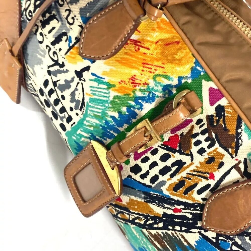 PRADA BR2524 triangle logo plate Venice Hand Bag Shoulder Bag - Picture 5 of 16